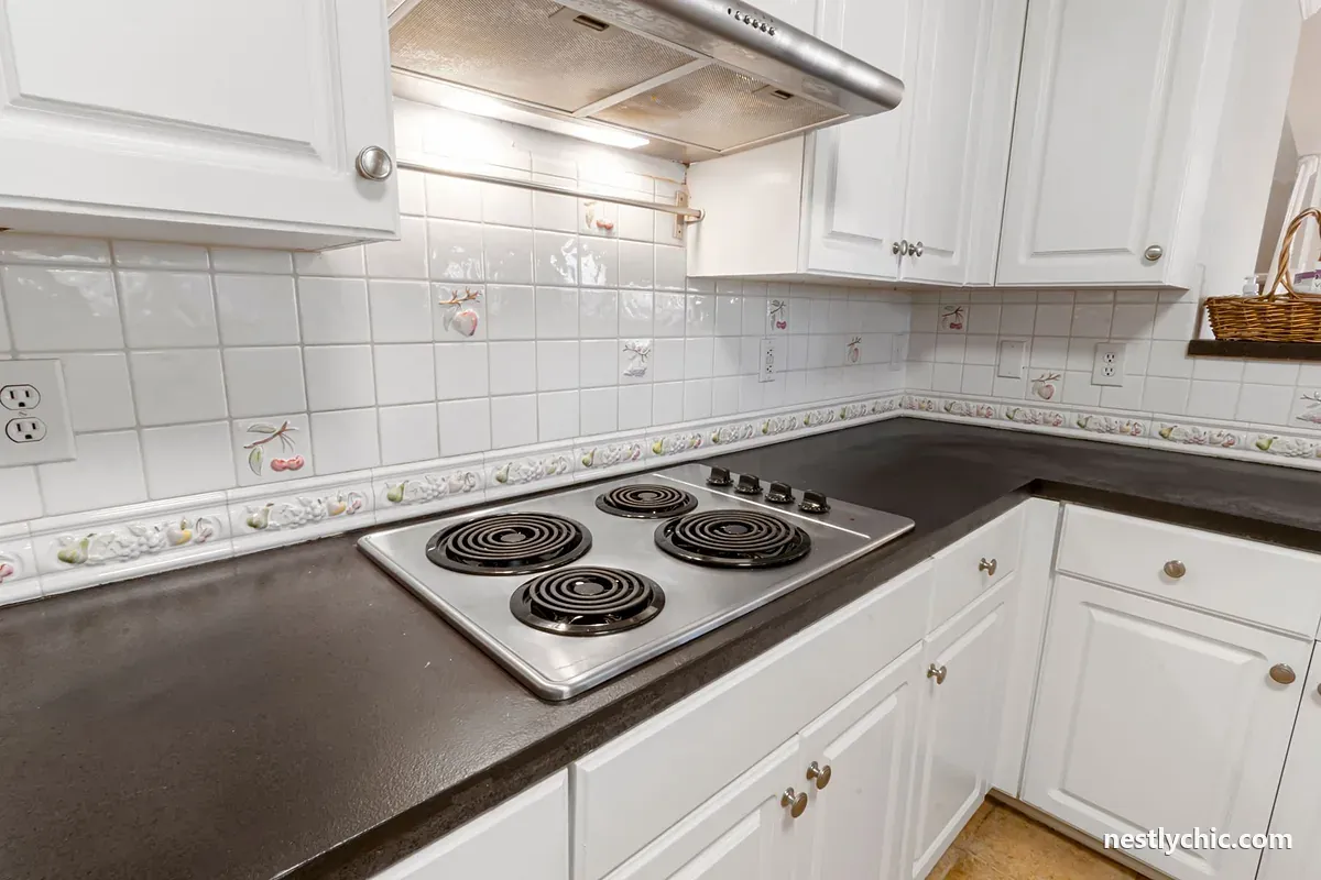 Kitchen with an electric stove