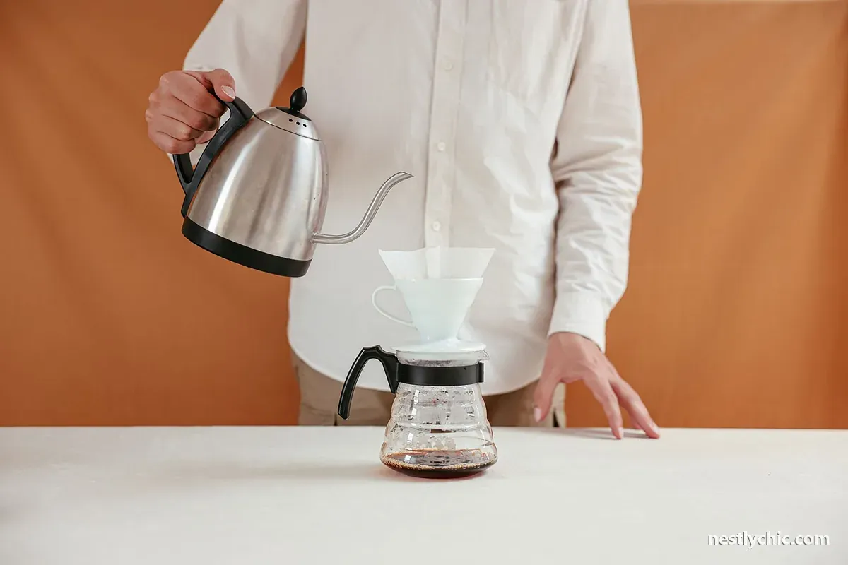 Brewing pour-over coffee